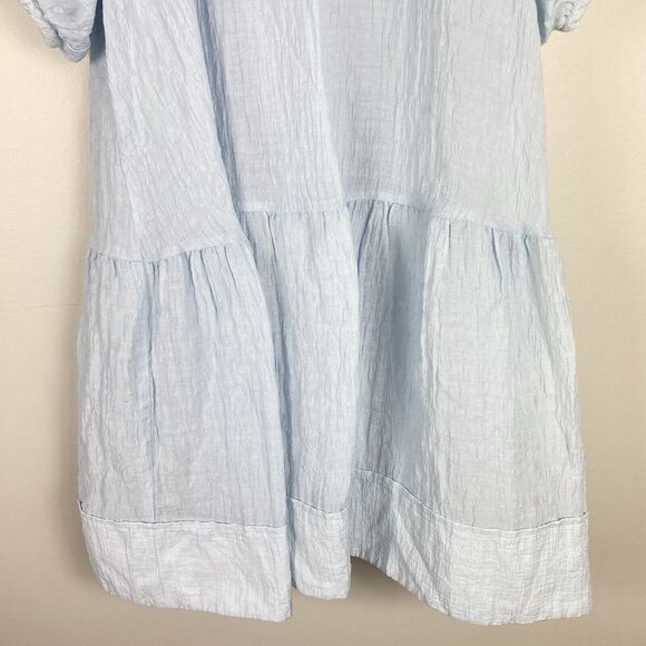 Club Monaco Dress Womans Sz Large Babydoll Coquette Sky Blue Girlie - Picture 4 of 9